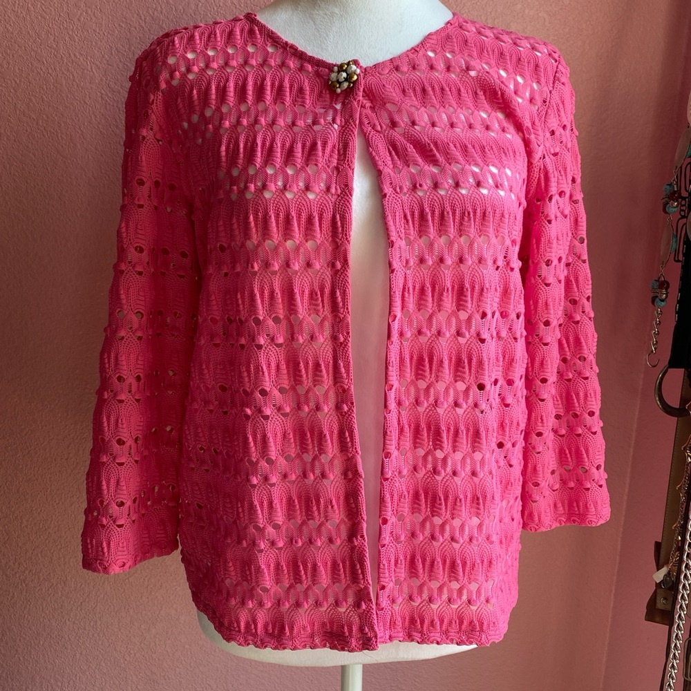 Woman’s Sz Small Ruby Rd. Pink Knit Cardigan